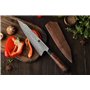 XINZUO 21.5cm Couteau de Chef en Acier Damas, Couteau de Cuisine Kiritsuke Couteau Professionnel -Manche en Bois de fer du Déser