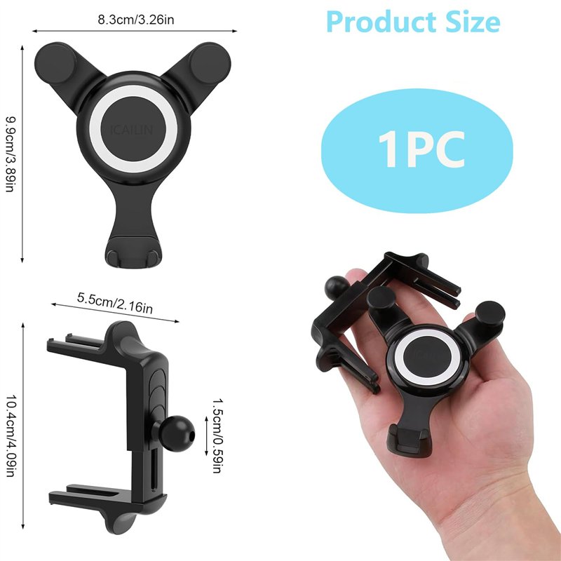 Image secondaire de ICAILIN Support Telephone Voiture, Support à Grille d'Aération avec Rotation Support téléphone Voiture Mercedes