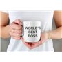 World's Best Boss Coffee Tasse Originale/Cadeau Anniversaire/Fête des Pâques/Céramique 350 ML/Idée Cadeau Original