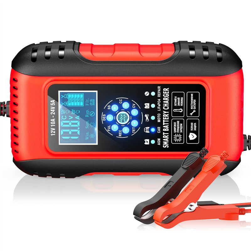 Husgw 12V/24V 10A Chargeur Batterie Lithium