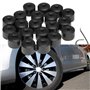 GUUZI 20pcs Couvre-Boulons de Capuchon d'écrou de Roue 17mm Couvre-écrous de Pneu Hexagonaux (4pcs Capuchon de Boulon de Verroui