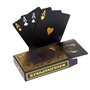 2 x Cartes de Poker en Plastique Professionnelles imperméables Noir Playing Cards Plastique PVC Cartes Texas Hold'em Poker Carte