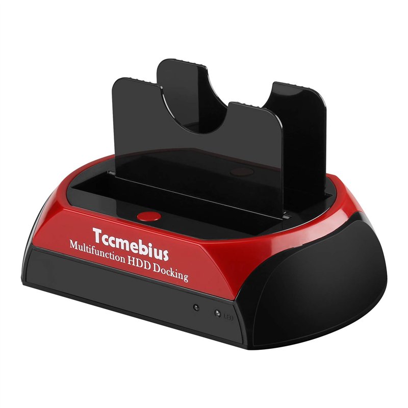 Tccmebius USB 2.0 Station d'accueil pour Disque Dur, TCC-S867-DE USB 2.0 à SATA IDE Dual Slots Boîtier de Disque Dur Externe, po