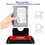 Tccmebius USB 2.0 Station d'accueil pour Disque Dur, TCC-S867-DE USB 2.0 à SATA IDE Dual Slots Boîtier de Disque Dur Externe, po