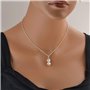 Jovono Boho Colliers avec collier de collier de couches de pendentifs simples et de perles pour femmes et filles (Argent)