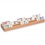 Yellow Mountain Imports Racks/Plateaux de Dominos en Bois de Hêtre (25 Centimètres) - Ensemble de 4 - Supports de Dominos pour M