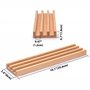 Yellow Mountain Imports Racks/Plateaux de Dominos en Bois de Hêtre (25 Centimètres) - Ensemble de 4 - Supports de Dominos pour M