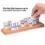 Yellow Mountain Imports Racks/Plateaux de Dominos en Bois de Hêtre (25 Centimètres) - Ensemble de 4 - Supports de Dominos pour M