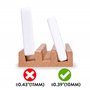 Yellow Mountain Imports Racks/Plateaux de Dominos en Bois de Hêtre (25 Centimètres) - Ensemble de 4 - Supports de Dominos pour M