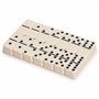 Yellow Mountain Imports 28 Tiles Double 6 Dominoes (Pips/Dots) Game Set - Jumbo Tournament Size Dominos with Dark Oak Wood Case