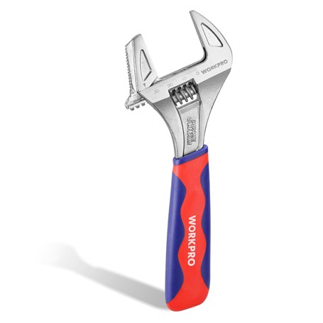 WORKPRO Clé à Molette et Pince Multiprise 2 en 1 avec Grande Ouverture 42 mm et Poignée Bi-Matière