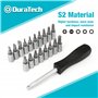 DURATECH Coffret de Douilles Embouts et Clés à Cliquet 108 pièces, Cliquet Réversible 1/2" et 1/4", Rallonges, Embouts, Douilles
