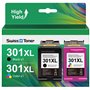swiss toner 301XL 301 XL Cartouches d'encre Remplacement pour Cartouche HP 301 Noir et Couleur pour Encre HP 301XL pour Envy 450