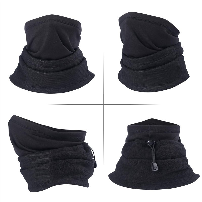 Image secondaire de TAGVO Cache-Cou col Nez Hiver, Multifonction 4-en-1 écharpe Polaire Tour de Cou Tube de Longue Cou Chaud épais Protecteur, Sport