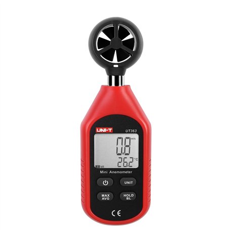 UT363 Mini Anémomètre Numérique Appareil de mesure de vent de haute précision Impulseur à main Anémomètre à capteur de vitesse d