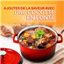 Nutrichef Cocotte en Fonte Émaillée-Cocotte Fonte de 5 Litres - Ustensiles de Cuisson Émaillée pour Cuisinière- Marmite Inductio