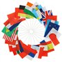 Juvale Drapeaux Pays du Monde Internationaux pour Bureau 21 x 13,9 cm avec Supports de 30 cm (Paquet de 24)