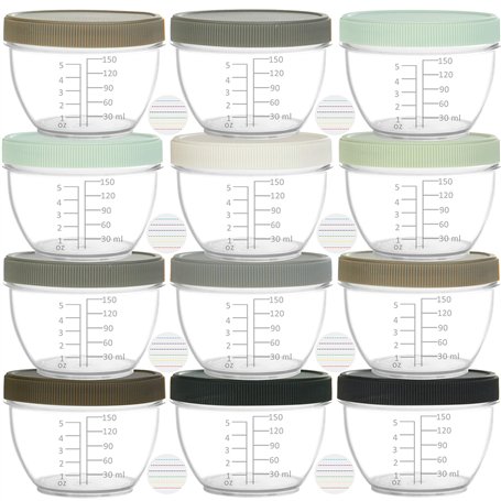 Youngever Lot de 18 Pot de Conservation Bebe 180ML