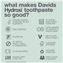 Davids Dentifrice naturel Nano Hydroxyapaite pour sensibilité, menthe poivrée, sans fluorure, sans SLS, émail reminéralisé, blan