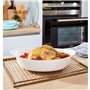Luminarc - Plat ovale Blanc Smart Cuisine Carine 250°C - Plat à Four en Verre Innovant - Léger et Extra-Résistant - Nettoyage Fa