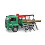 bruder 02769 - MAN Transport de bois Camion avec grue de chargement et 3 troncs d'arbre, Transport de bois, Camion