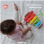 PlanToys Xylophone Ovale en Bois pour Enfants - Xylophone en Bois avec 5 Lames Colorées, Poignée Solide et Maillet - Jouet Music