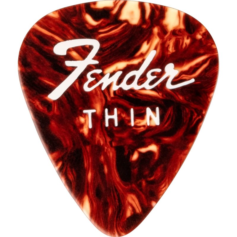 Image secondaire de Fender »FINE ELECTRIC PICK TIN« Médiators dans boîte de collection - 12 Pièces - Celluloid - Forme 351-3 Épaisseurs - Couleur To