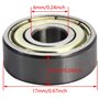 Othmro Lot de 8 Roulements à Billes à Double, 6x17x6 mm, Roulements à Billes en Acier au Carbone avec Double Blindage, Roulement