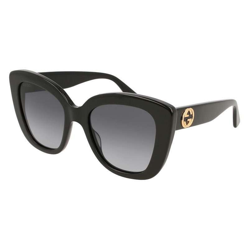 Gucci Lunettes de Soleil GG0327S Black/Grey Shaded 52/20/140 femme