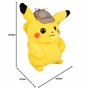 Bandai - Pokémon - Film Détective Pikachu - Peluche Détective Pikachu - Peluche 20 cm toute douce de Pikachu avec sa casquette -