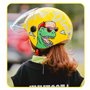 FREEUP Casque moto enfant fille garçon, casque jet avec visière, casque scooter dinosaure casque scooter casque cyclomoteur casq