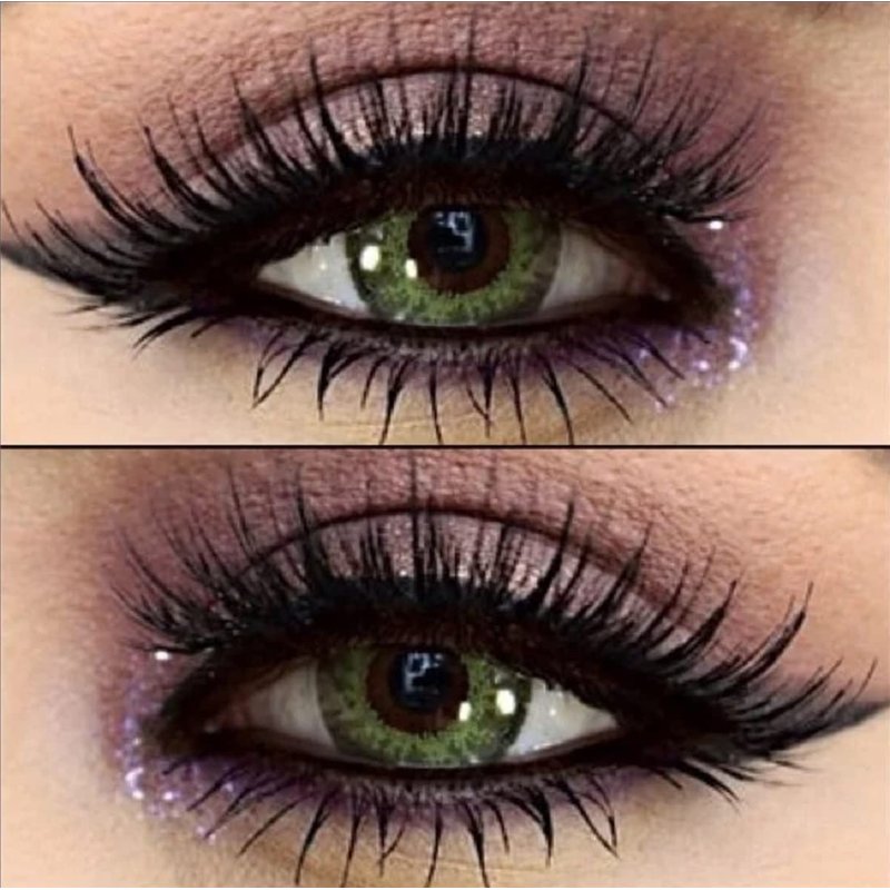 FreshTone Lentilles De Contact De Couleur Gemstone Green 3 Ton Kit De Rangement Boitier Pince et applicateur Offert 12 Mois sans