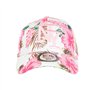 Casquette NY Blanche et Rose Fleurs Tropicale Fashion Baseball Hawai - Taille: Taille Unique - Couleur: Rose - Mixte