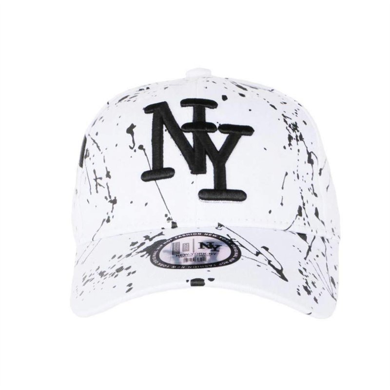 Image secondaire de Casquette NY Blanche et Noire Mode Originale Fashion Tags Baseball Paynter - Taille: Taille Unique - Couleur: Blanc - Mixte