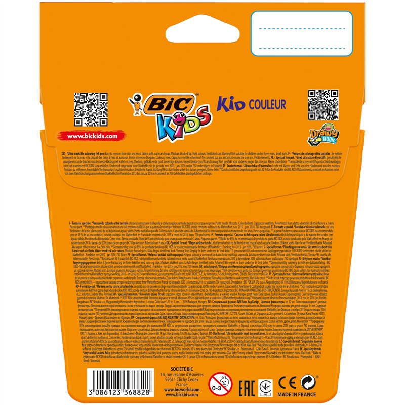 Image secondaire de BIC 9246621 Kids Visa Pack de 12 Feutres de Coloriage