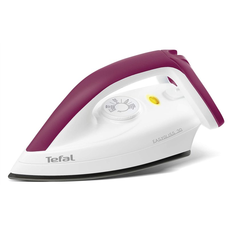 Tefal FS 4030 Fer à sec Easygliss, 1200 W, semelle Durilium (Blanc/rouge foncé)