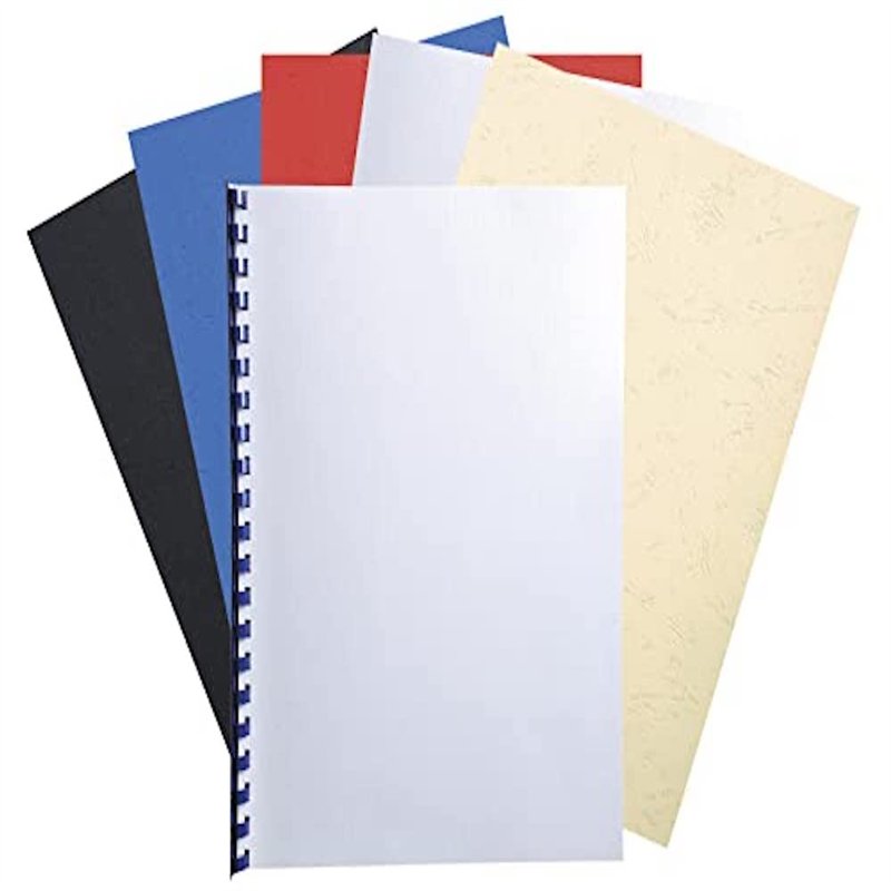 Exacompta - Réf. 27809E - Paquet de 25 plats pour couvertures Forever - en carte rigide grain cuir 270g/m2 pour reliure A4 - con