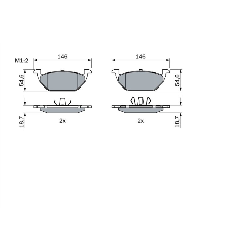 Image secondaire de Bosch BP175 - Plaquettes de Frein Avant pour Voiture - Qualité Bosch - Réduction du Bruit et de la Poussière - Certifié ECE-R90 