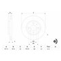 Bosch BD557 Disques de frein - certification ECE-R90-1 jeu de 2 disques