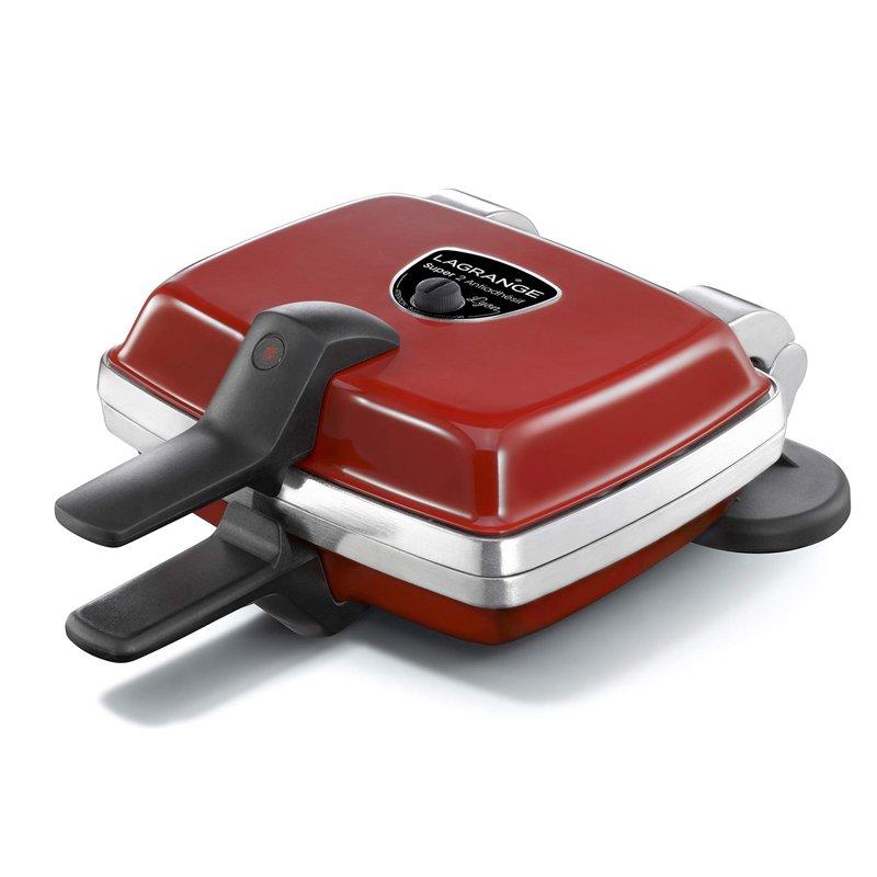 Image secondaire de LAGRANGE Gaufrier Super 2 Antiadhésif rouge (plaques gaufres + croque monsieur)