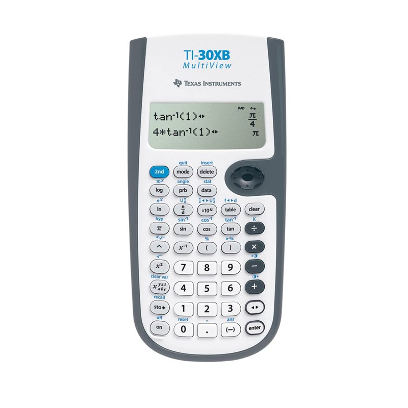 Texas Instruments TI-30XB Mulitview Calculatrice Scientifique, Gris, blanc