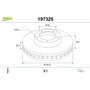 Valeo 197325 Disque de frein Disque de frein huilé 197325 Boîte de 1 disques ventilés Essieu avant [accessoires inclus] Similair