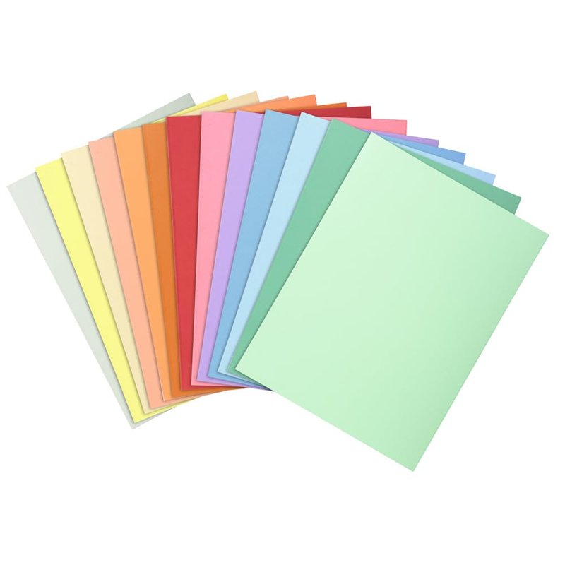 Exacompta - Réf. 330000E - Paquet 100 chemises rigides SUPER 210 g/m2 aux couleurs pastel - chemises certifiées PEFC™ - dimensions