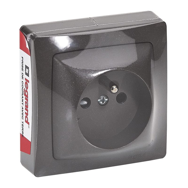 Image secondaire de Legrand - Prise de courant avec terre Appareillage Saillie - bornes auto - Marron