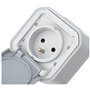 Legrand - Prise de courant avec terre étanche avec volet Plexo 16A 250V livrée complète pour montage en apparent gris - emballag