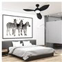CORSICA Noir- Ventilateur de plafond Ø116cm 70W + éclairage LED