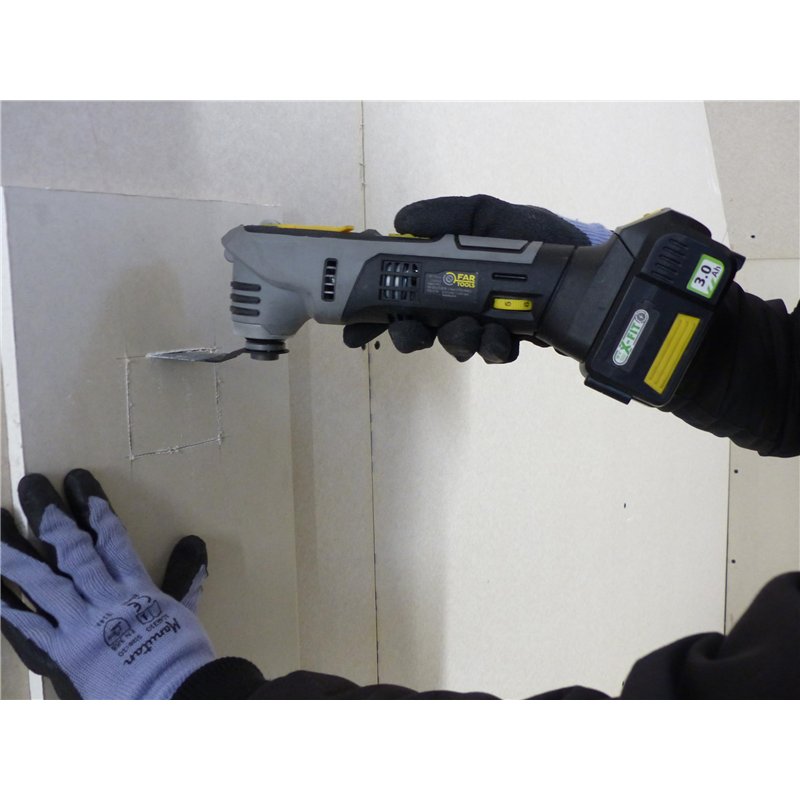 Image secondaire de Fartools XF-TOOLS Outils oscillant multifonction sans fil 18V, oscillation 5000-15000tr/min, changement spatules/lames sans outi