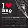 RUECAB 1086 Grille de Barbecue Double sur Pieds Inox Poignée Bois Argent 30 x 40 cm, NC