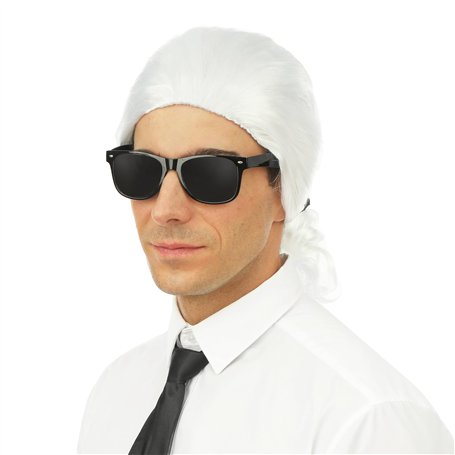 P'TIT CLOWN - 18036 - Perruque KARL avec catogan - Karl's Wig - Cheveux Synthétiques - Parfait pour Carnaval