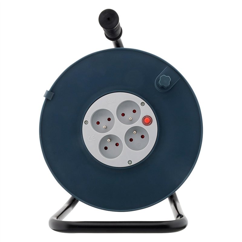 Image secondaire de Enrouleur 4 prises 2P+T 16A vide à câbler + coupe-circuit - Zenitech